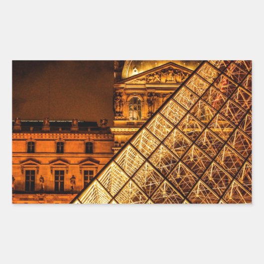 Het Louvre Rechthoekige Sticker (Voorkant)