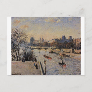 Het Louvre van Camille Pissarro Briefkaart