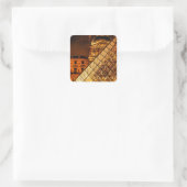 Het Louvre Vierkante Sticker (Tas)