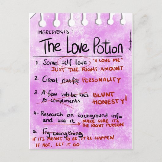 Het Love Potion Briefkaart (Voorkant)