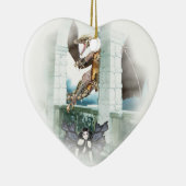 Het luchtvignet van de Dragon Keramisch Ornament (Rechts)