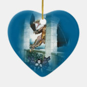 Het luchtvignet van de Dragon Keramisch Ornament (Achterkant)