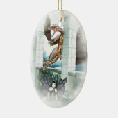 Het luchtvignet van de Dragon Keramisch Ornament (Rechts)