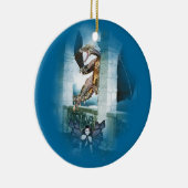 Het luchtvignet van de Dragon Keramisch Ornament (Rechts)