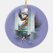 Het luchtvignet van de Dragon Keramisch Ornament (Achterkant)