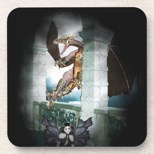 Het luchtvignet van de Dragon Onderzetter (Voorkant)