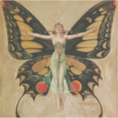 Het luidop - vlindermeisje sticker (Voorkant)