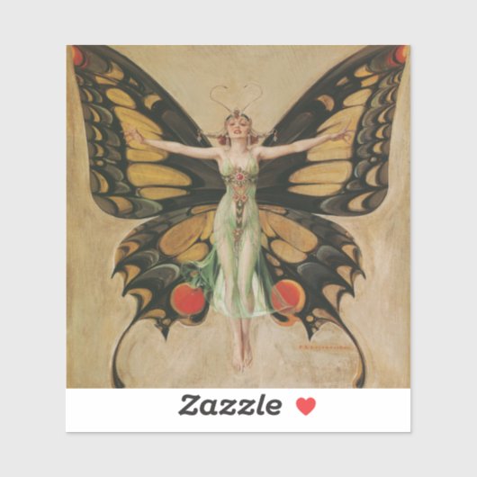 Het luidop - vlindermeisje sticker (Vel)