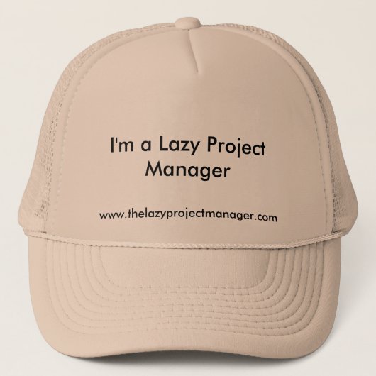 Het luie Pet van de Projectleider van Lazy (Voorkant)
