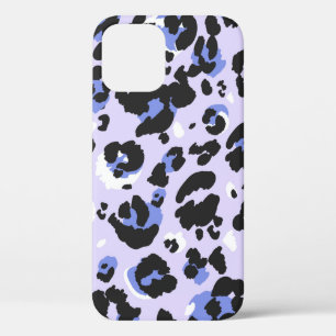 Het luippatroon naadloos. Paarse leo huidtextuur. iPhone 12 Hoesje