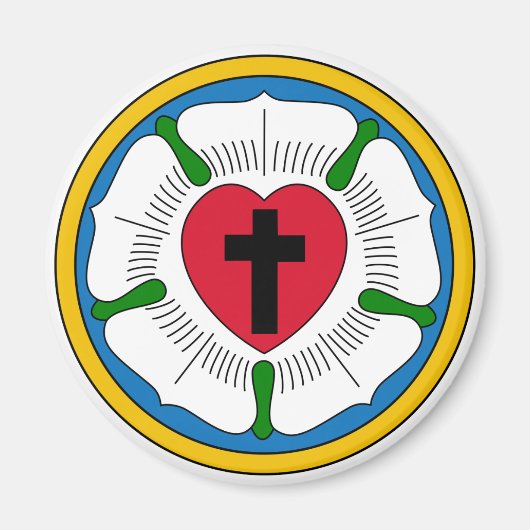 Het Luther Roos Lutheranisme Martin Luther Magneet (Voorkant)