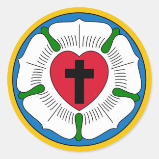 Het Luther Roos Lutheranisme Martin Luther Ronde Sticker