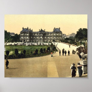 Het Luxemburgse paleis, Parijs, klassieke foto van Poster