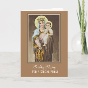 Het maagdelijke Catholic Priest Birthday Gebed van Kaart