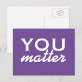 Het maakt jou uit - paars motivatie briefkaart (Voorkant / Achterkant)