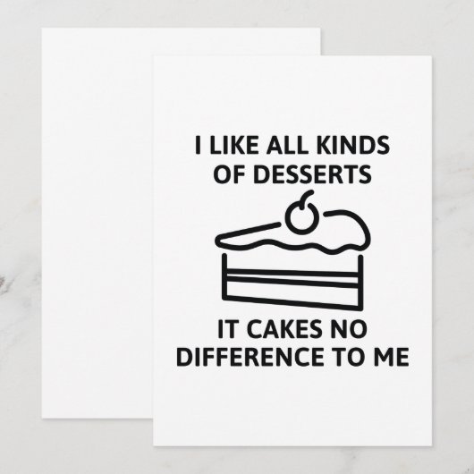 Het maakt me geen verschil. bedankkaart (Voorkant / Achterkant)