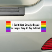 Het maakt me niet uit dat mensen regenboogvlag mak bumpersticker (Op auto)