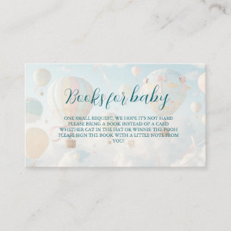 Het-maakt-niet-uit baby shower met hete luchtballo informatiekaartje