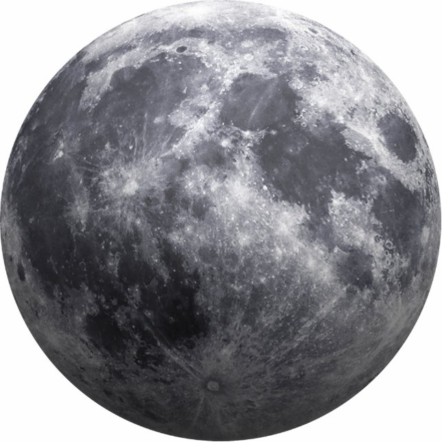 Het maan - 3D effect Staand Fotobeeldje (Voorkant)