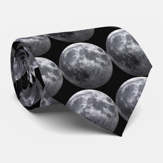 Het maan - 3D effect Stropdas (Opgerold)