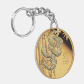 Het maanjaar 2025 vieren sleutelhanger (Voorkant Links)