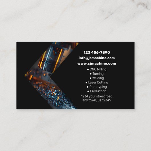 Het machinaal bewerken en Metaal Fab Aluminiumgevo Visitekaartje (Achterkant)