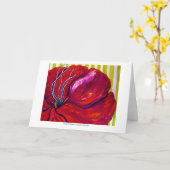 Het magenta WENSKAART van de Bloem Kaart (Gele Bloem)