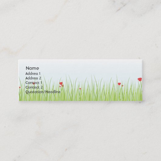 Het Magere Gebied van de papaver - Mini Visitekaartje (Voorkant)