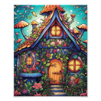 Het magisch gesneden boomhut Poster