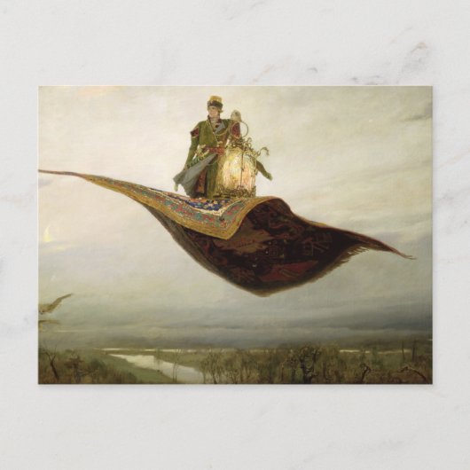 Het magische tapijt, 1880 briefkaart (Voorkant)