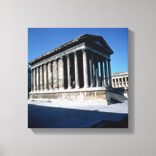 Het Maison Carree Canvas Afdruk (Voorkant)