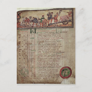 Het maken en het ploegen, van een Kalender Briefkaart