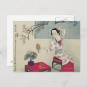 Het maken in de ochtend briefkaart (Voorkant / Achterkant)