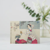 Het maken in de ochtend briefkaart (Staand voorkant)