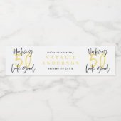 Het maken van 50 het goede verjaardagsfeest waterfles etiket (Enkel label)