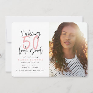 Het maken van 50 kijkt goede fotoverjaardagsuitnod