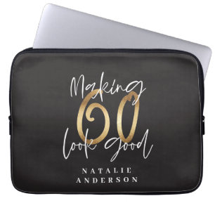 Het maken van 60 er een goede gouden verjaardag vi laptop sleeve