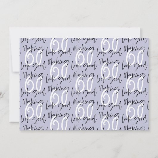 Het maken van 60 kijkt goede fotoverjaardagsuitnod (Achterkant)