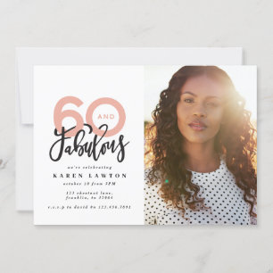 Het maken van 60 kijkt goede fotoverjaardagsuitnod