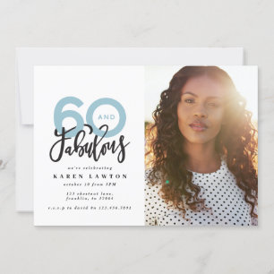 Het maken van 60 kijkt goede fotoverjaardagsuitnod