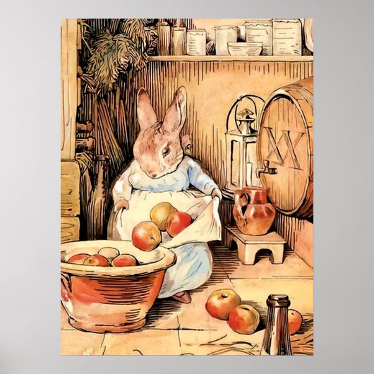 “Het maken van appelcider” door Beatrix Potter Poster (Voorkant)