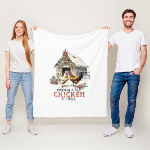 "Het maken van een lijst, Chicken it two" Puns Chr Fleece Deken