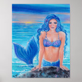 Het maken van een splash blue mermaid poster door (Voorkant)