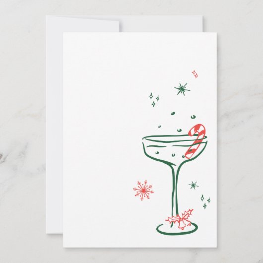 Het maken van geesten Bright Hand getrokken kerstf Kaart (Achterkant)