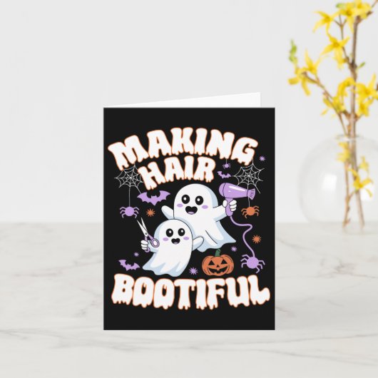 Het maken van haar bootiful Halloween Spooky Ghost Kaart (Gele Bloem)