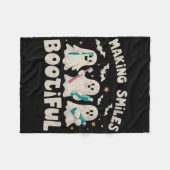 Het maken van Lachen Bootiful Halloween Funny Ghos Fleece Deken (Voorkant (Horizontaal))