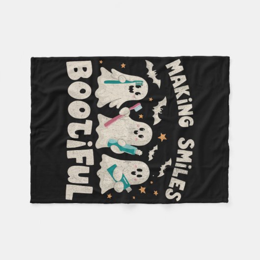 Het maken van Lachen Bootiful Halloween Funny Ghos Fleece Deken (Voorkant (Horizontaal))