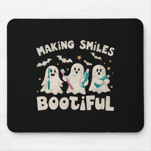 Het maken van Lachen Bootiful Halloween Funny Ghos Muismat (Voorkant)