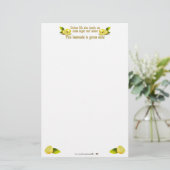 Het maken van Limonade Briefpapier (Staand voorkant)