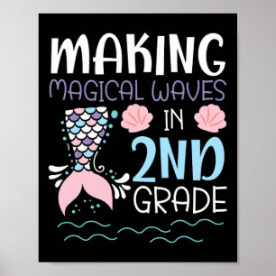 Het maken van magische golven in 2e klas zeemeermi poster